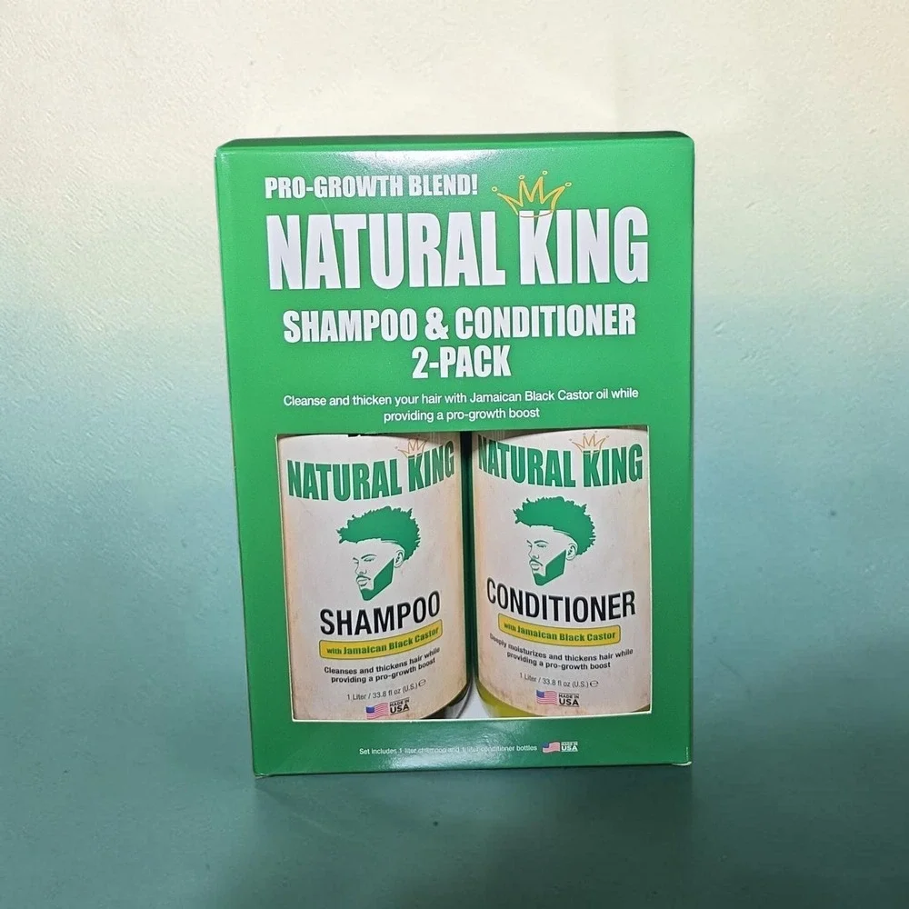 Natural King Pro-Growth Shampoo Conditioner 2-Pack Jamaican Black Castor Oil‎